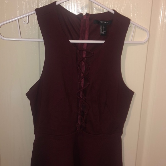 F21 Crisscross Front Skater Dress - Picture 2 of 3